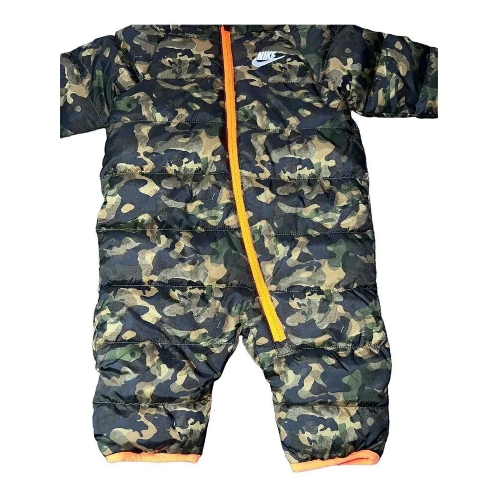 NWT NIKE Cire Insulated Snowsuit Camo Fleece Lined Sz 6M